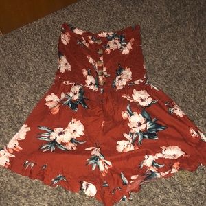 Derek Heart size M floral romper short sleeveless tube top
